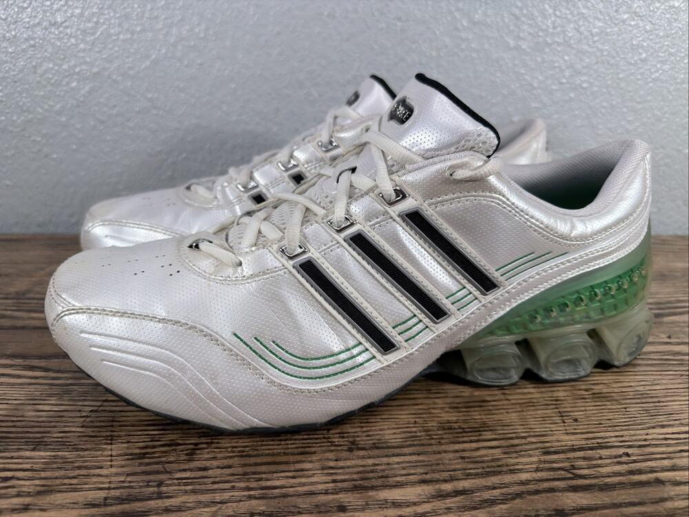 RARE Adidas Bounce 232336 White Green 2008 Basketball Sneakers Shoes Men’s 13